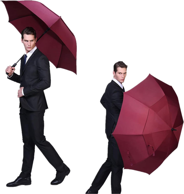 G4Free 55/63/69/72/80 Inch Golfschirm,Regenschirm Sturmfest,Doppelverdeck Belüftete Extra Grosse Übe