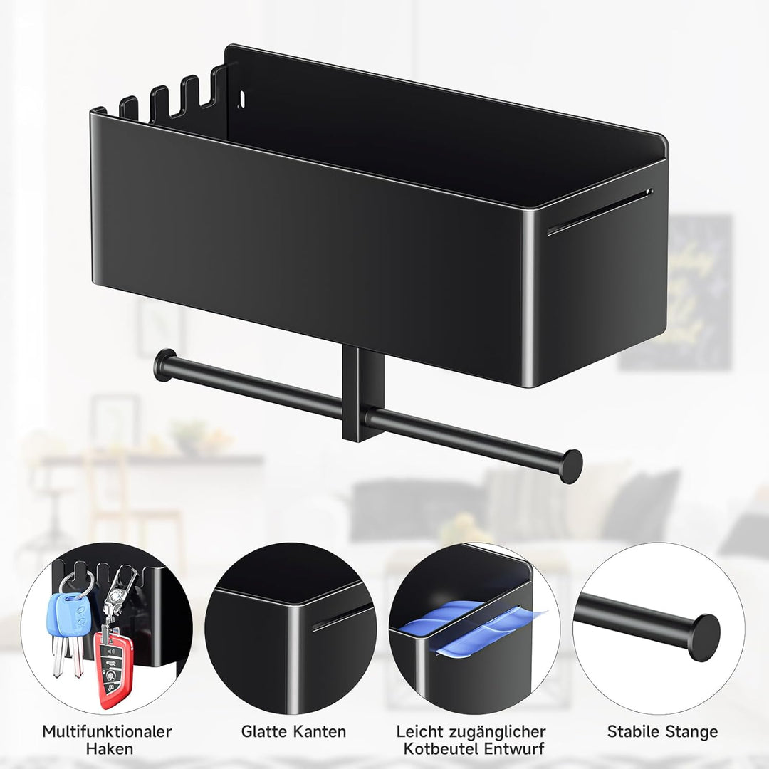 YYBO Hundegarderobe mit ablage, Hundeleinen Halterung Wand, Hunde Garderobe für Hundezubehör Hundele
