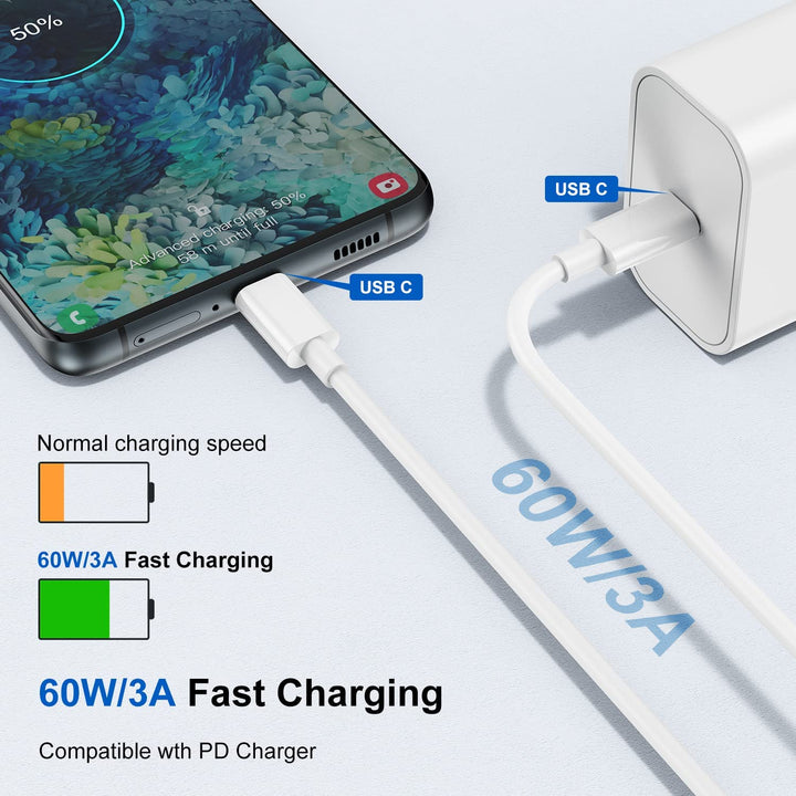 2Pack USB C Ladegerät Ladekabel für iPhone 17 16 15/17 16 15 Pro/17 16 15 Pro Max/Plus,2Pack 20W USB
