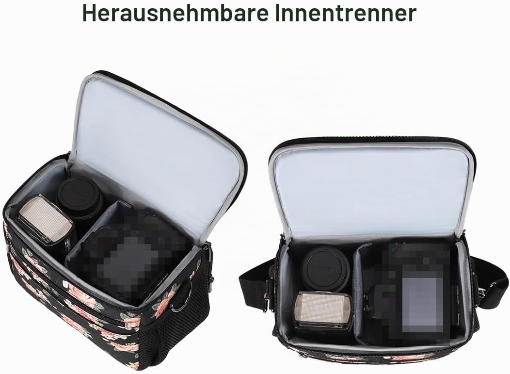 DOMISO SLR DSLR Kameratasche Wasserdicht Fototasche, Blume, Blume