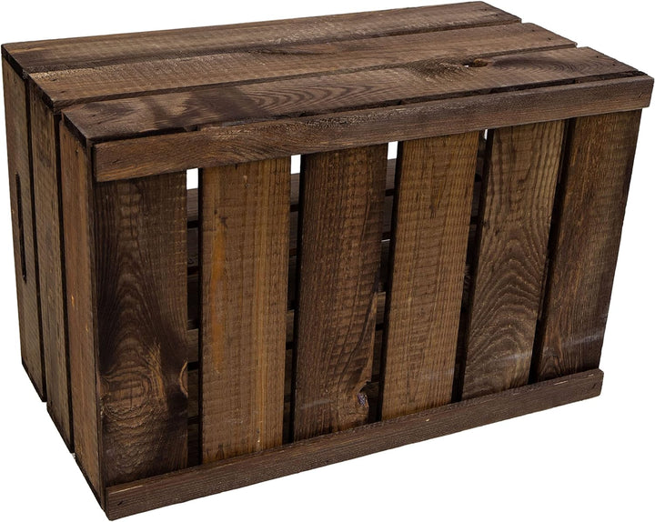 Kistenkolli Altes Land 3er Set schöne Obstkiste Elfirede mit Mittelbrett, ca 54x35x30 cm (LxBxH) Dun