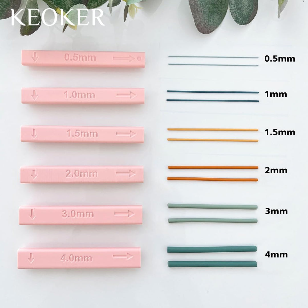 Keoker Clay Tube Hoop Roller Guide, Clay Rolling Strip Shape Maker, Polymer Clay Snake Maker, Polyme