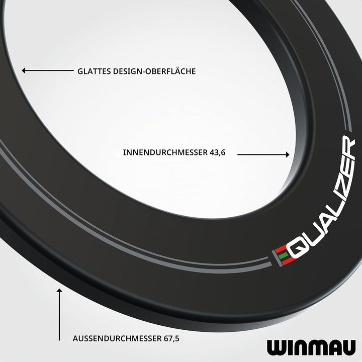 WINMAU Dartboard Surround Ring Xtreme/Outshot/MvG - extra starker Schutzring & Wandprotektor für Dar