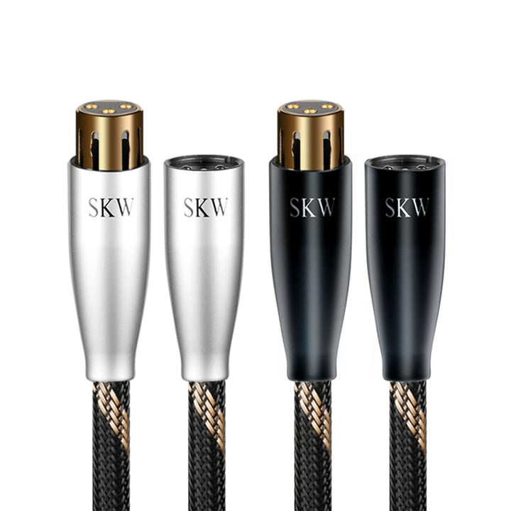 SKW High-end XLR Kabel, Hochreines Kupfer XLR Stecker auf XLR Buchse 3 PIN Mikrofonkabel für CD, Pow