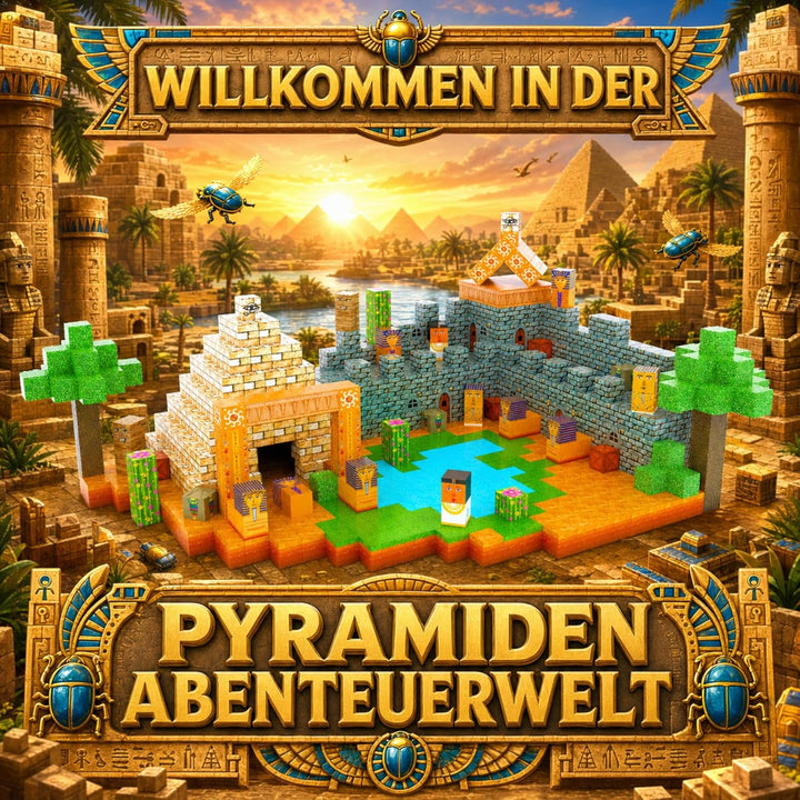 Spiele Kontor Magnetische Bausteine Ägypten - 150 Stück Magnetbausteine | Kinderspielzeug für Jungen