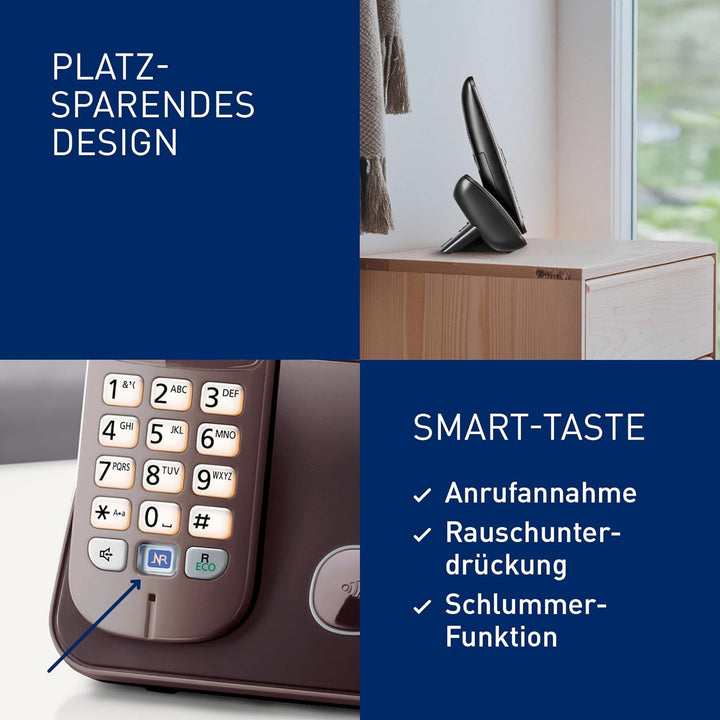 Panasonic KX-TG6811GA DECT Schnurlostelefon (strahlungsarm, Eco-Modus GAP Telefon, ohne Anrufbeantwo