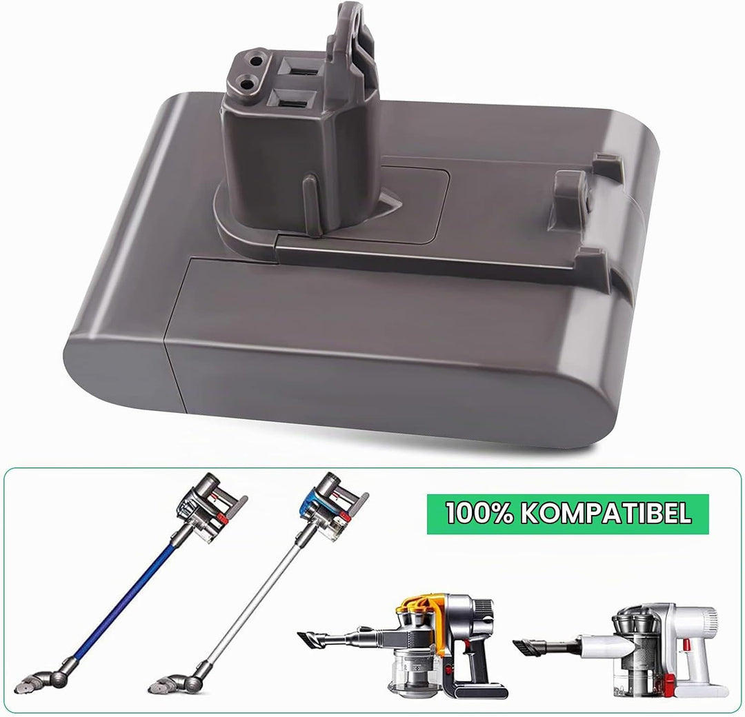 LabTEC 22.2V Lithium Batterie Ersatz für Dyson, 3500mAh DC34 Type B Akku DC35 Type B, DC44 Tier, DC4