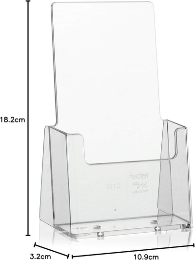 taymar C110 40 Stück Flyerständer, Prospekthalter, Prospektständer, DIN Lang (DL) transparent , 40 S