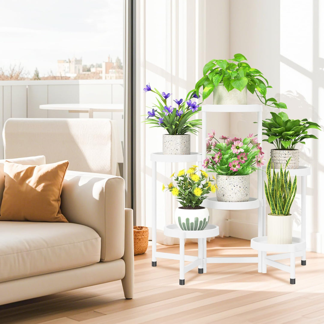 iDavosic.ly Pflanzenständer Metall Kunststoffe mit 6 Ebenen, Blumenständer Plant Stand Indoor Outdoo