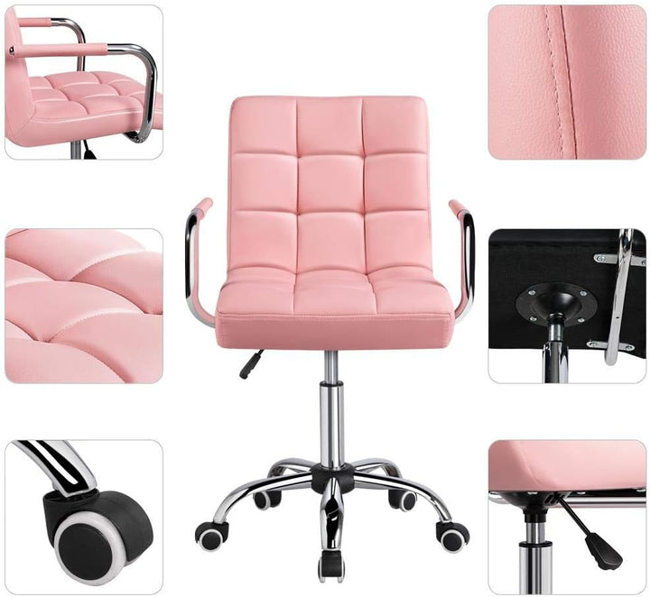Yaheetech Bürostuhl ergonomischer Schreibtischstuhl Drehstuhl Drehocker Arbeitshocker mit abnehmbare