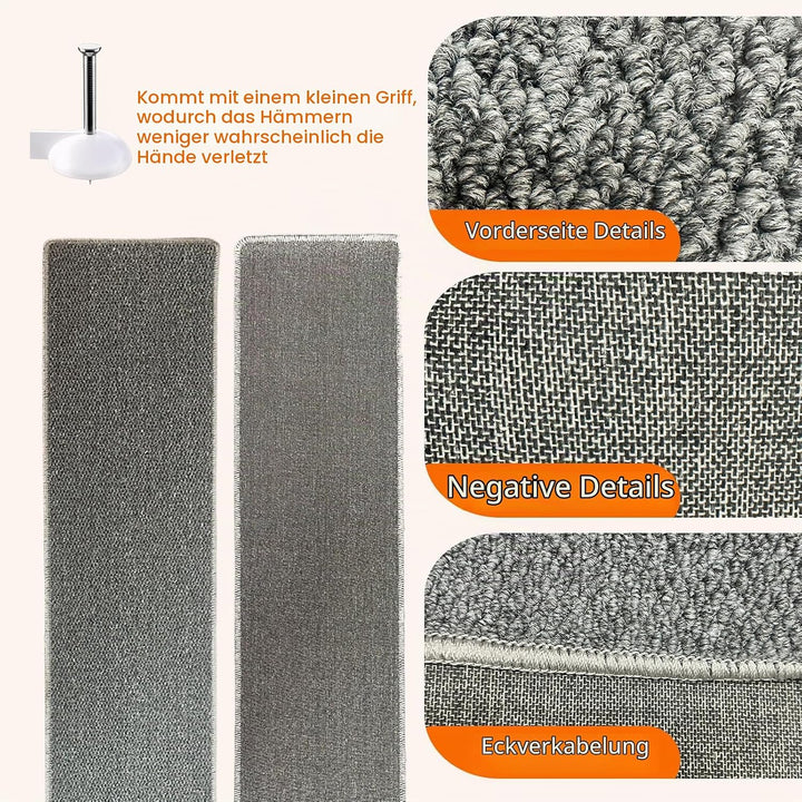 Rainmae Kratzmatte für Katzen, 180 x 40 cm, verdickt, extra gross, Wandmontage, Sisal-Kratzmatte, kr