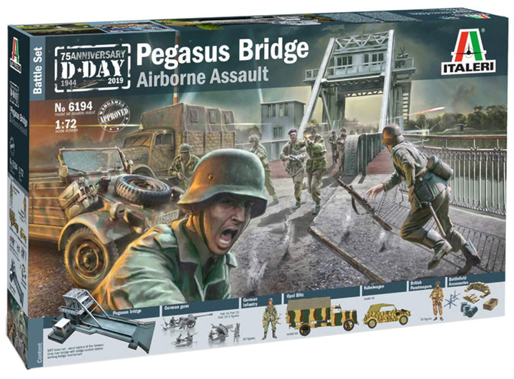 Italeri 6194 - 1:72 Battle-Set-"Pegasus Bridge", Modellbau, Bausatz, Standmodellbau, Basteln, Hobby,