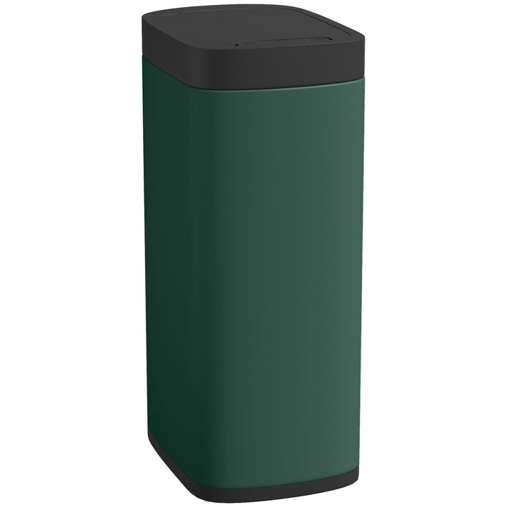 HOMCOM 50L Sensor-Mülleimer Berührungslos Küchenmülleimer Dunkelgrün, Dunkelgrün