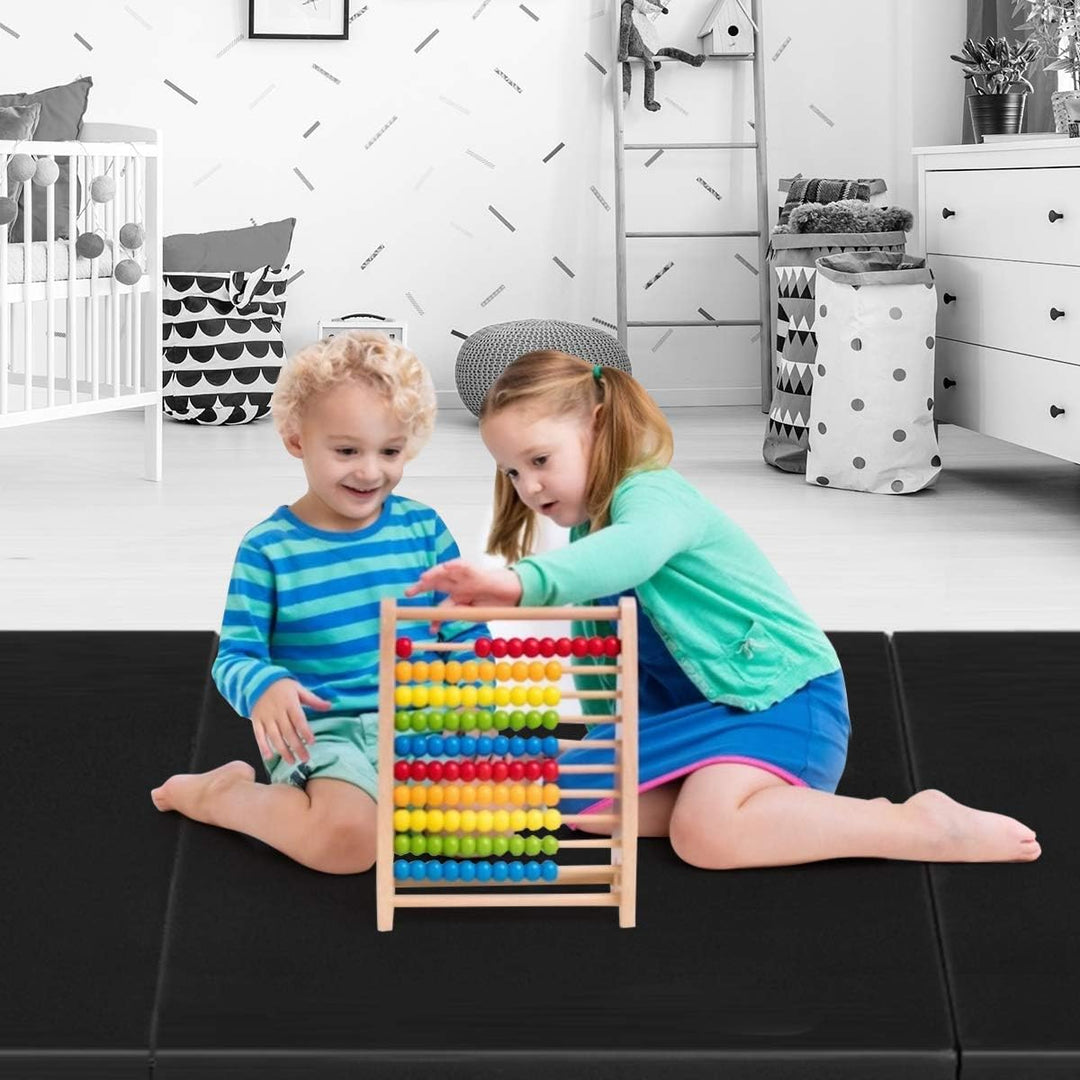 COSTWAY 180 x 60 x 5 cm Weichbodenmatte klappbar, Gymnastikmatte tragbar, Yogamatte wasserabweisend,