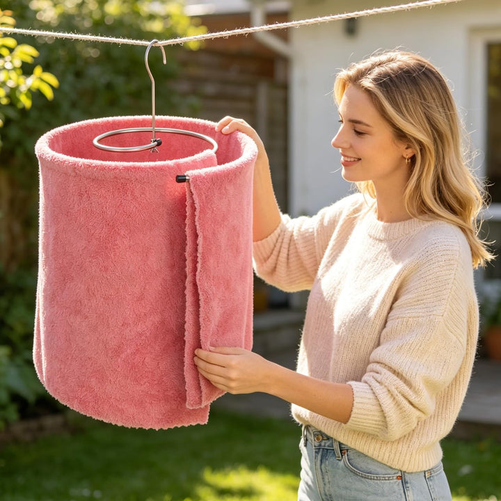 Amosfun 2 StüCk Edelstahl SpiralaufhäNger 360° Drehbar Kleidungstrockner FüR Bettlaken Decken Handtü