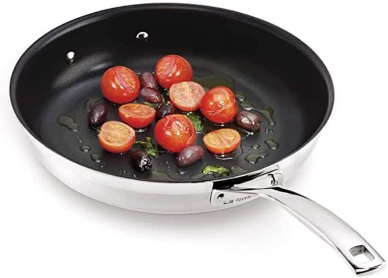 LE CREUSET Antihaftbeschichtete Bratpfanne aus 3-ply Edelstahl, Ø 24 cm, Für alle Herdarten inkl. In