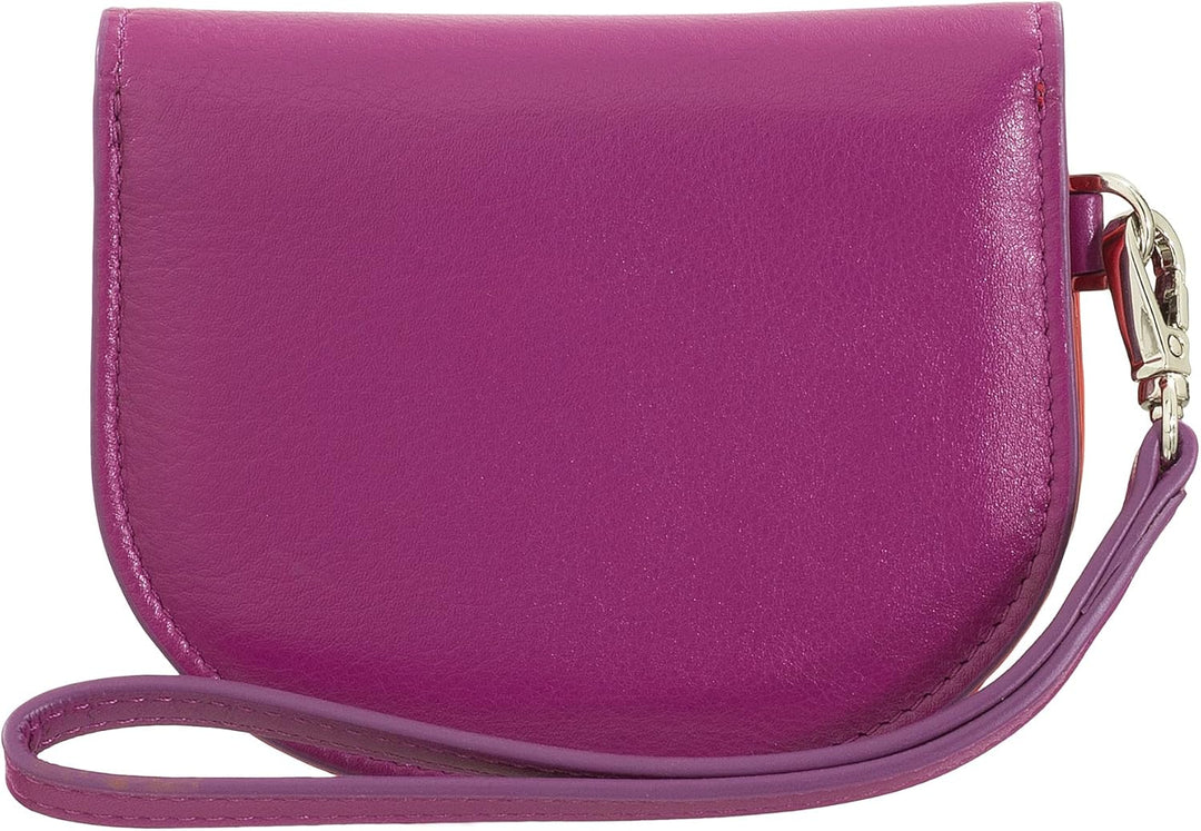 DUDU Damen-Portemonnaie aus Leder fürs Handgelenk, kleines fabiges Damen-Portemonnaie mit Münzfach,