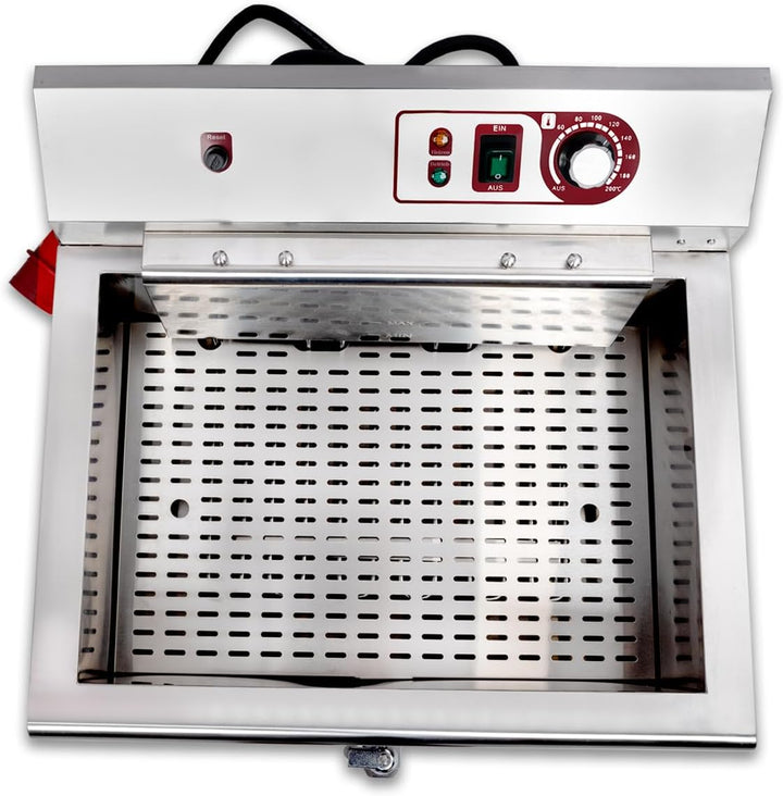 Beeketal 'BWF-200P' Profi Gastronomie Kaltzonen Fritteuse/Fettbackgerät mit seitlichem Abtropfgitter