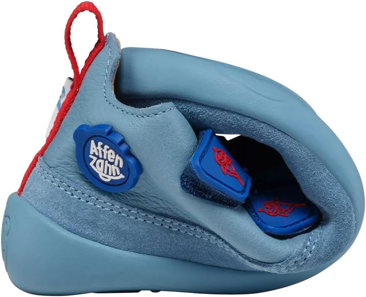 Affenzahn Barfussschuh Leder Buddy mit Klettverschluss, weich, rutschfest, für Jungen und Mädchen in