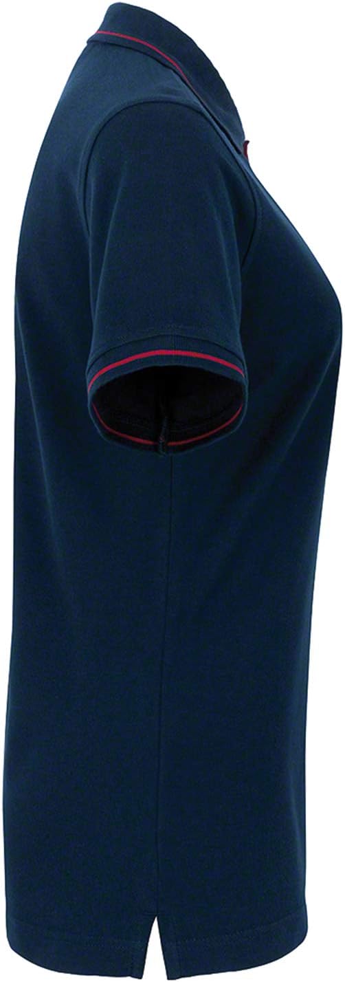 HAKRO Damen Polo-Shirt Casual - 203 - mehrere Farben M Tinte/Rot, M Tinte/Rot