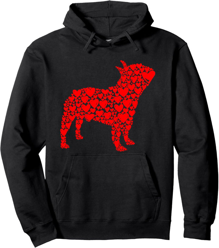 Französische Bulldogge Liebe Frenchie Hund Valentinstag Pullover Hoodie