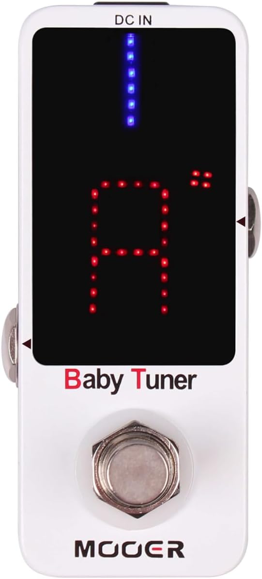 Mooer Baby Tuner Guitar Pedal, White, Baby Tuner