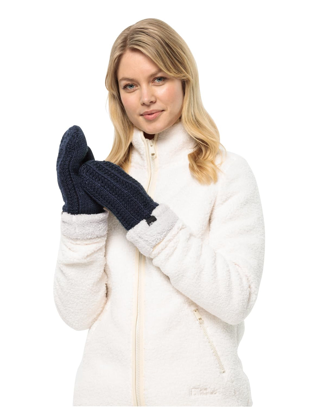Jack Wolfskin Damen Highloft Knit Mitten W Handschuh M night blue, M night blue