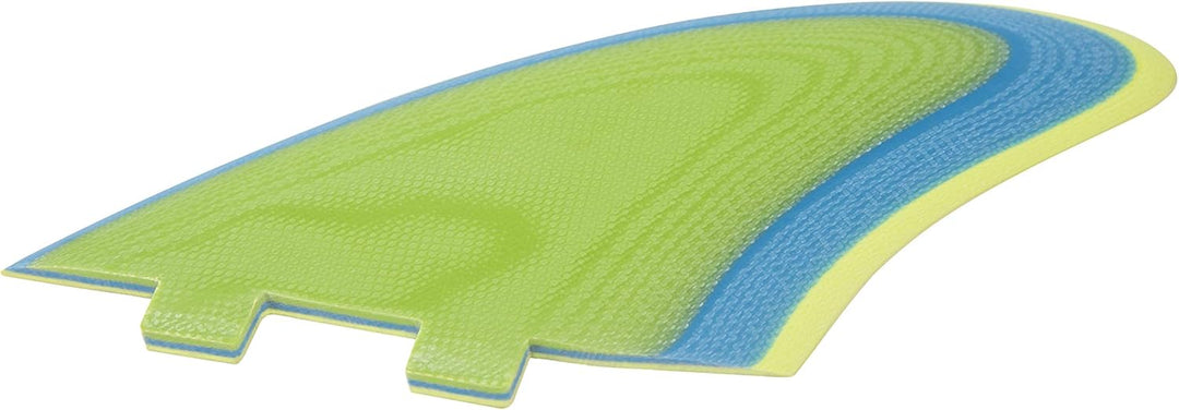 Liquida Sizzla Twin Keel Fins, FCS I System, FK Glass, Grün Blau Gelb, Grün Blau Gelb