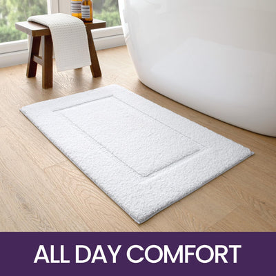 DEXI Badezimmerteppich 60 x 110 cm, Badteppich rutschfest Waschbar, weicher Badematte, Mikrofaser Ab