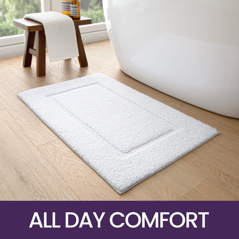 DEXI Badezimmerteppich 60 x 110 cm, Badteppich rutschfest Waschbar, weicher Badematte, Mikrofaser Ab