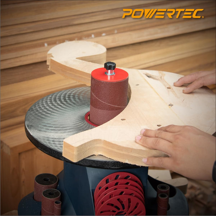 POWERTEC 11240 Schleifhülsen für Spindelschleifer in 6 Grössen mit verschiedenen Körnungen 80, 120,