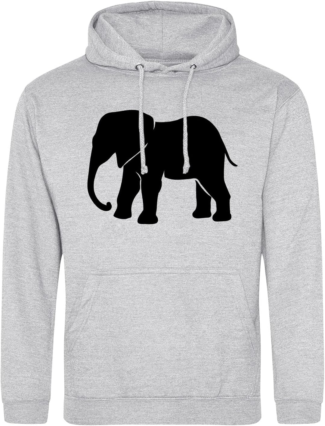 huuraa Unisex Hoodie Elefant Silhouette Pullover Vegan Grösse 3XL mit Motiv für alle Tierfreunde Ges