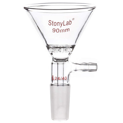 stonylab Glas Filter Trichter Borosilikatglas filter Trichter mit 90 mm Oberem Aussenmass, 24/40 Inn