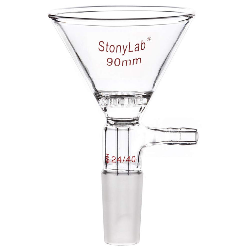 stonylab Glas Filter Trichter Borosilikatglas filter Trichter mit 90 mm Oberem Aussenmass, 24/40 Inn