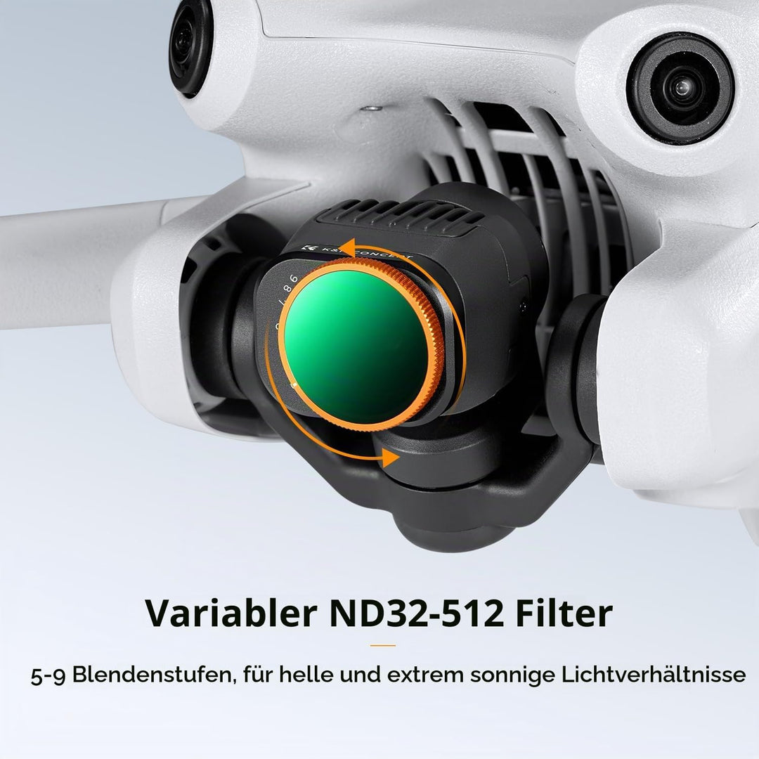 K&amp;F Concept Mini 4 Pro 4 Stück ND2-ND32+ND32-512+CPL+UV Filter Variable ND Filter, mehrfache Beschic