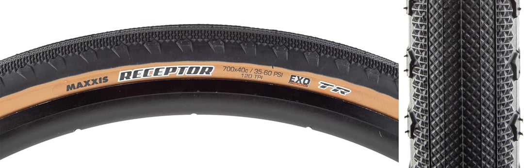 RECEPTOR-Reifen - 700x40c - tr. flexibel - Exo / Tubeless Ready / Tanwall