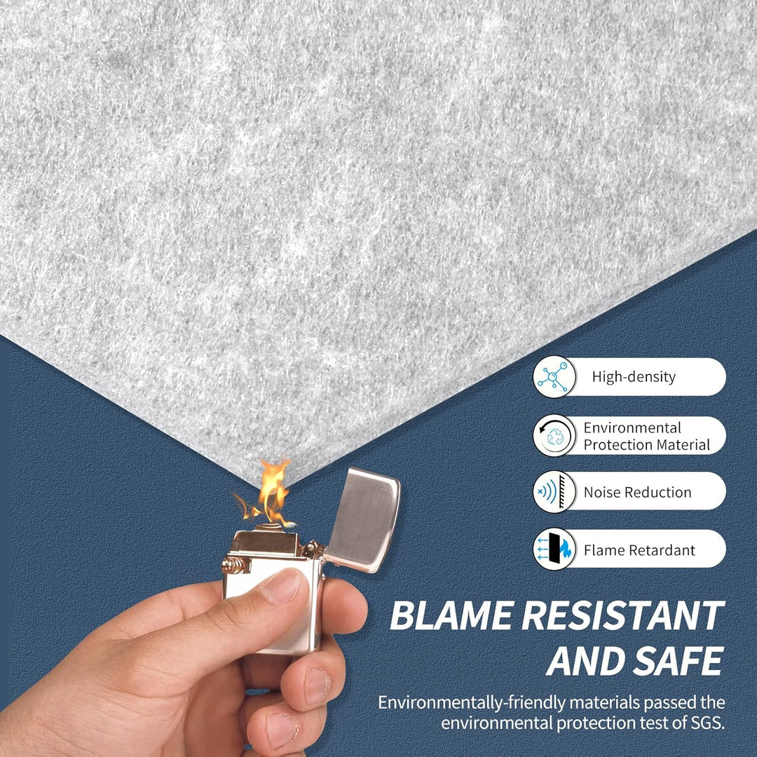 Quadratische Akustikplatten selbstklebend 12 Stück I Schallabsorber Schallschutz mit hoher Dichte fü