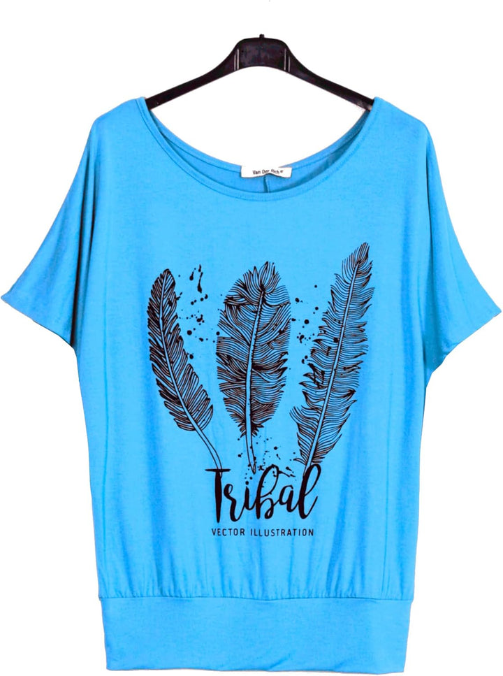 Van Der Rich ® - Oversize T-Shirt mit Fledermausärme - Damen 