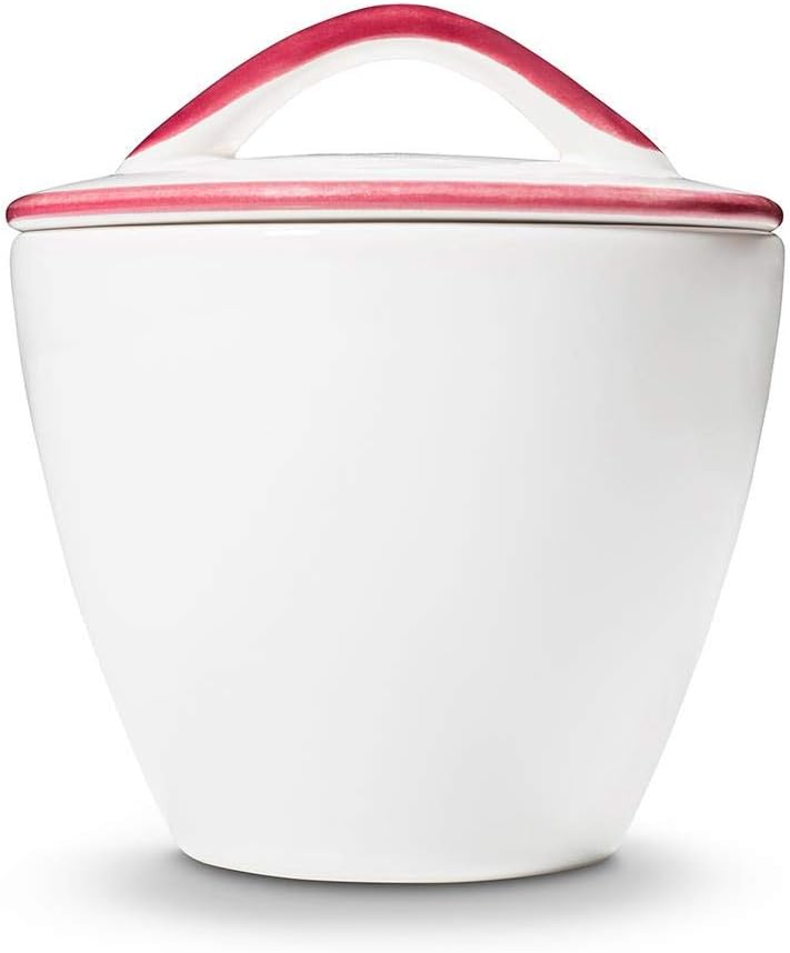 GMUNDNER KERAMIK Zuckerdose Gourmet Durchmesser : 9 cm bordeauxroter Hirsch Geschirr, handgemacht in
