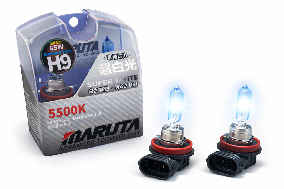 MARUTA SUPER WHITE H1 12V 55W Halogenlampe für Scheinwerfer, Fernlicht, 5500K Xenon-Effekt, langlebi