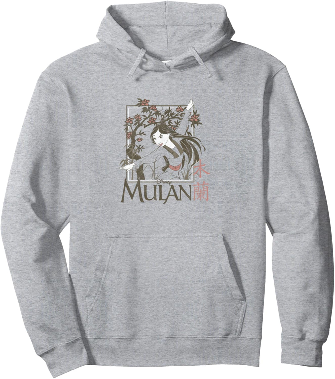 Disney Mulan Floral Square Portrait Pullover Hoodie