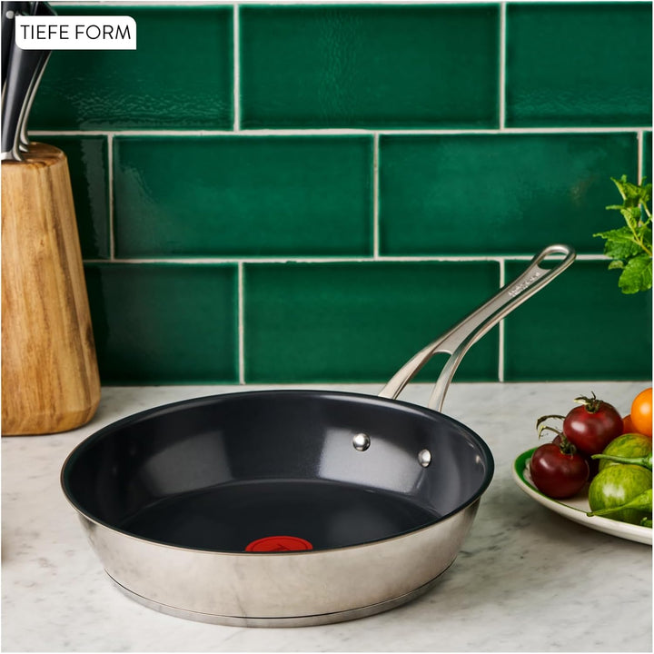 Jamie Oliver by Tefal Classic Cook Bratpfanne 24 cm, inkl. Pfannenschoner, antihaftbeschichtete Kera