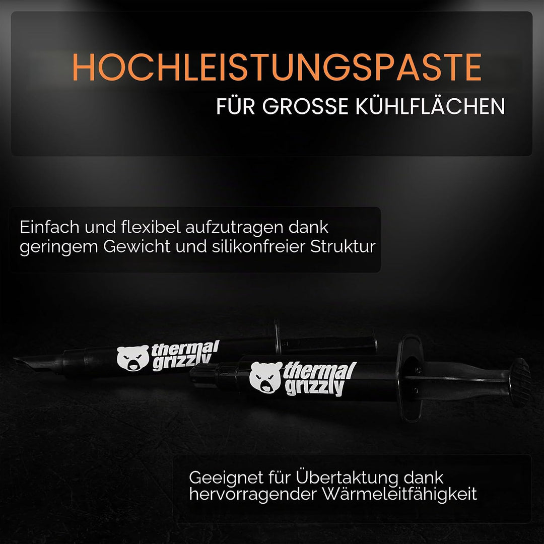 Thermal Grizzly - Hydronaut - 26 Gramm/10ml - Leitfähige Hochleistungs-Wärmeleitpaste - Ideal für Lu