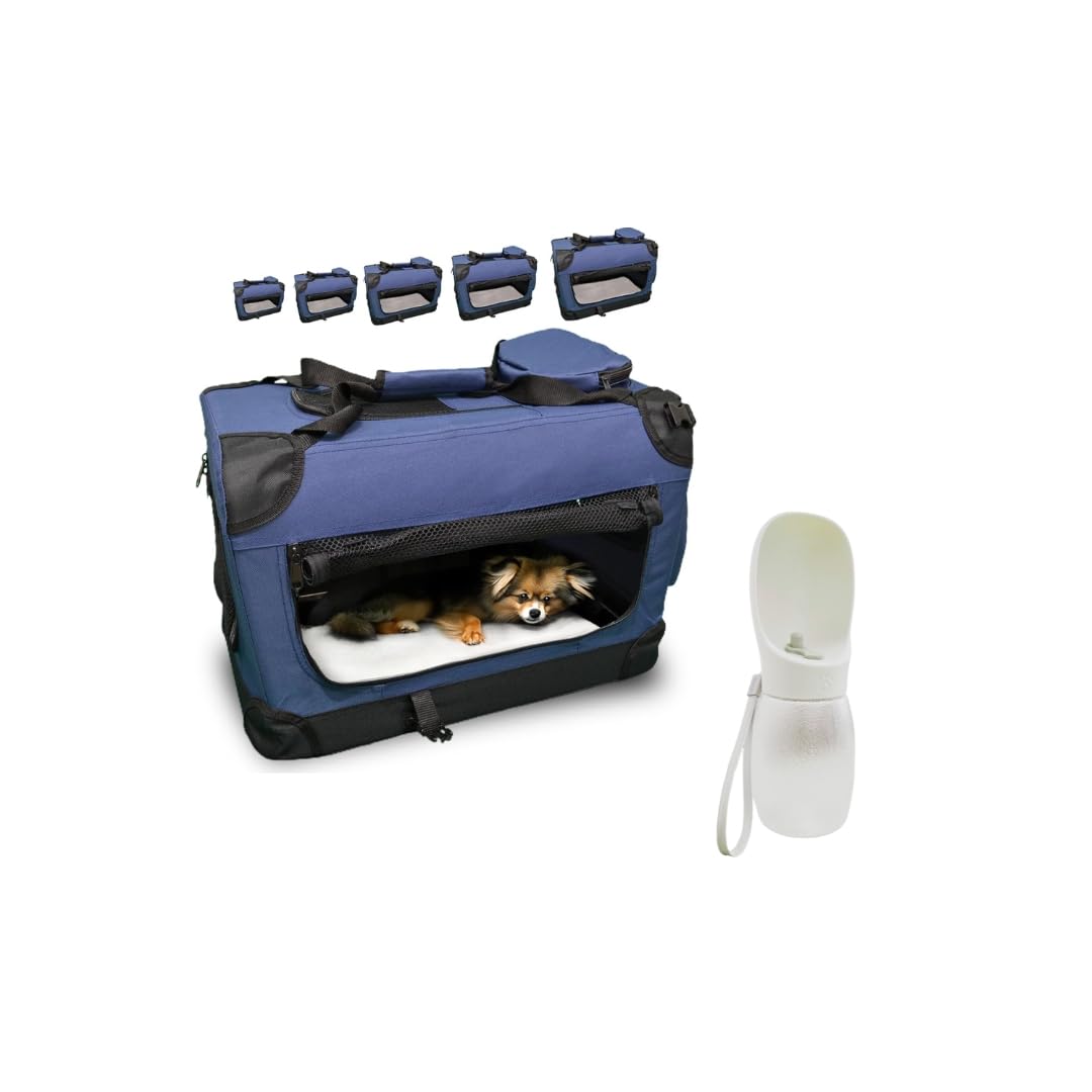 DEFACTO Hundebox faltbar für Auto &amp; Reisen | Hundetransportbox &amp; Hundetasche für Hunde, Katzen &amp; Hau