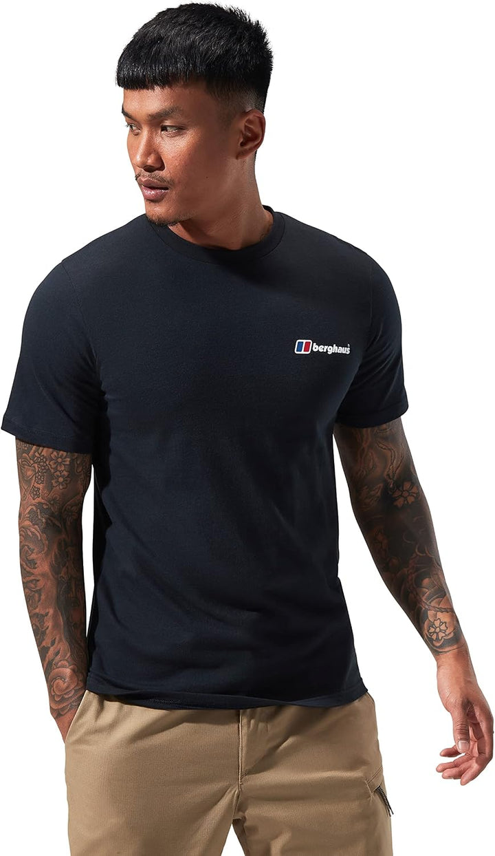 Organic T-Shirt mit klassischem Logo auf Vorder- und Rückseite M Schwarz, M Schwarz