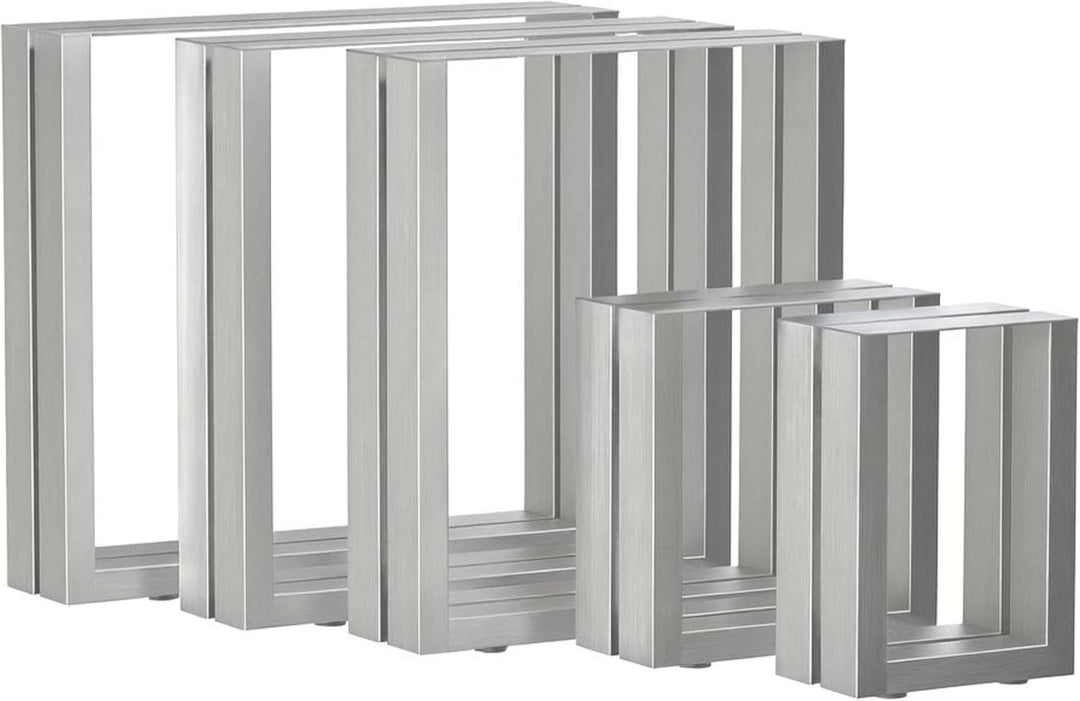 DanDiBo 2X Tischbeine Edelstahl 72 x 70 cm Tischgestell Höhenverstellbar 96672 Tischfüsse Möbelfüsse