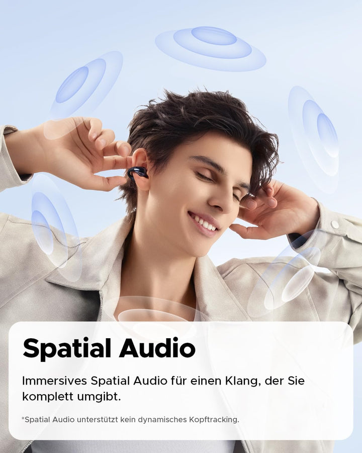 SoundPEATS PearlClip Pro Open Ear Bluetooth Kopfhörer, Clip On Kopfhörer Bluetooth 5.4 Earbuds, ganz