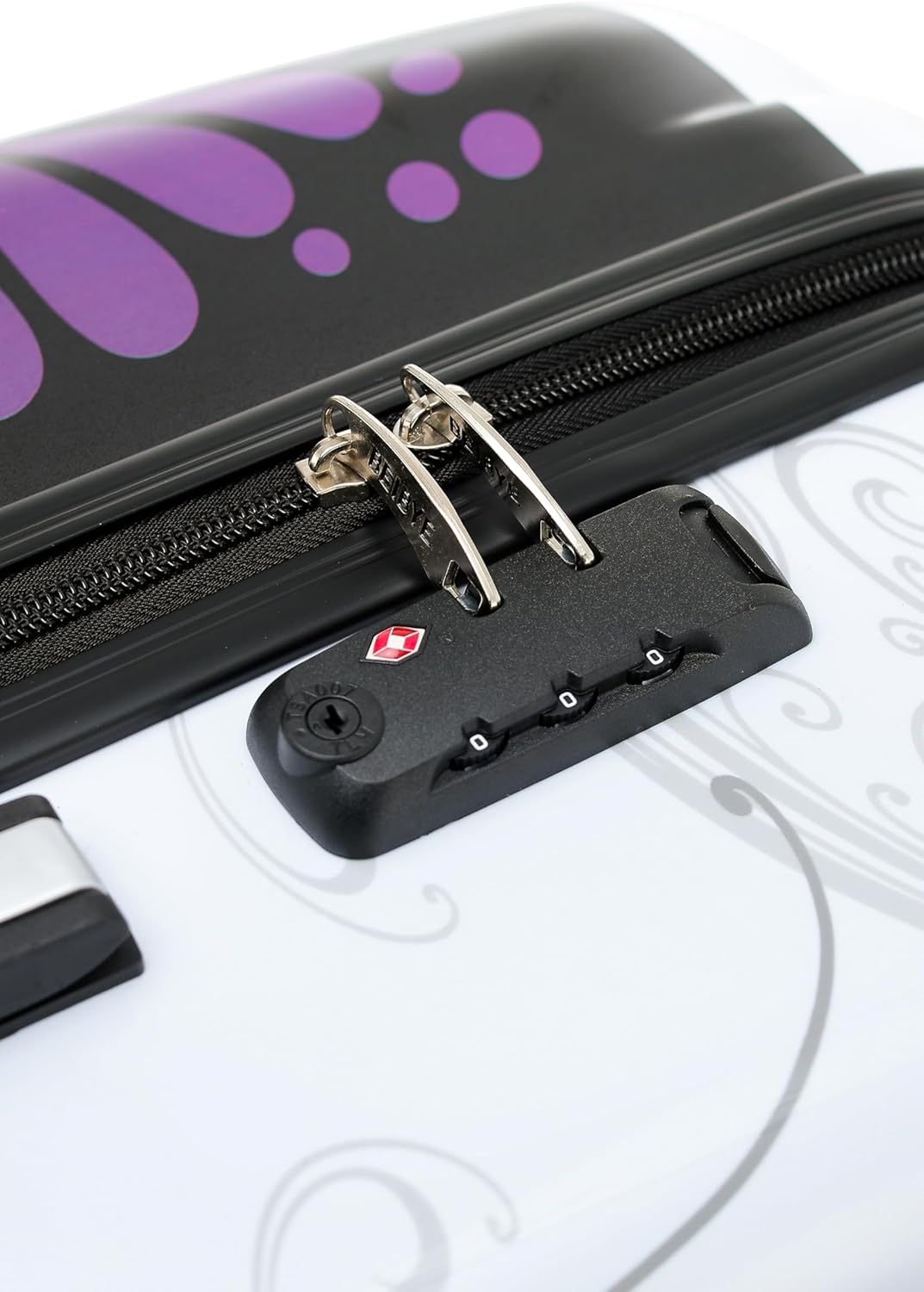 BEIBYE Butterfly 2060 4tlg Reisekoffer Trolley Hartschalen Kofferset (M-56cm+Beautycase) M-56cm + S