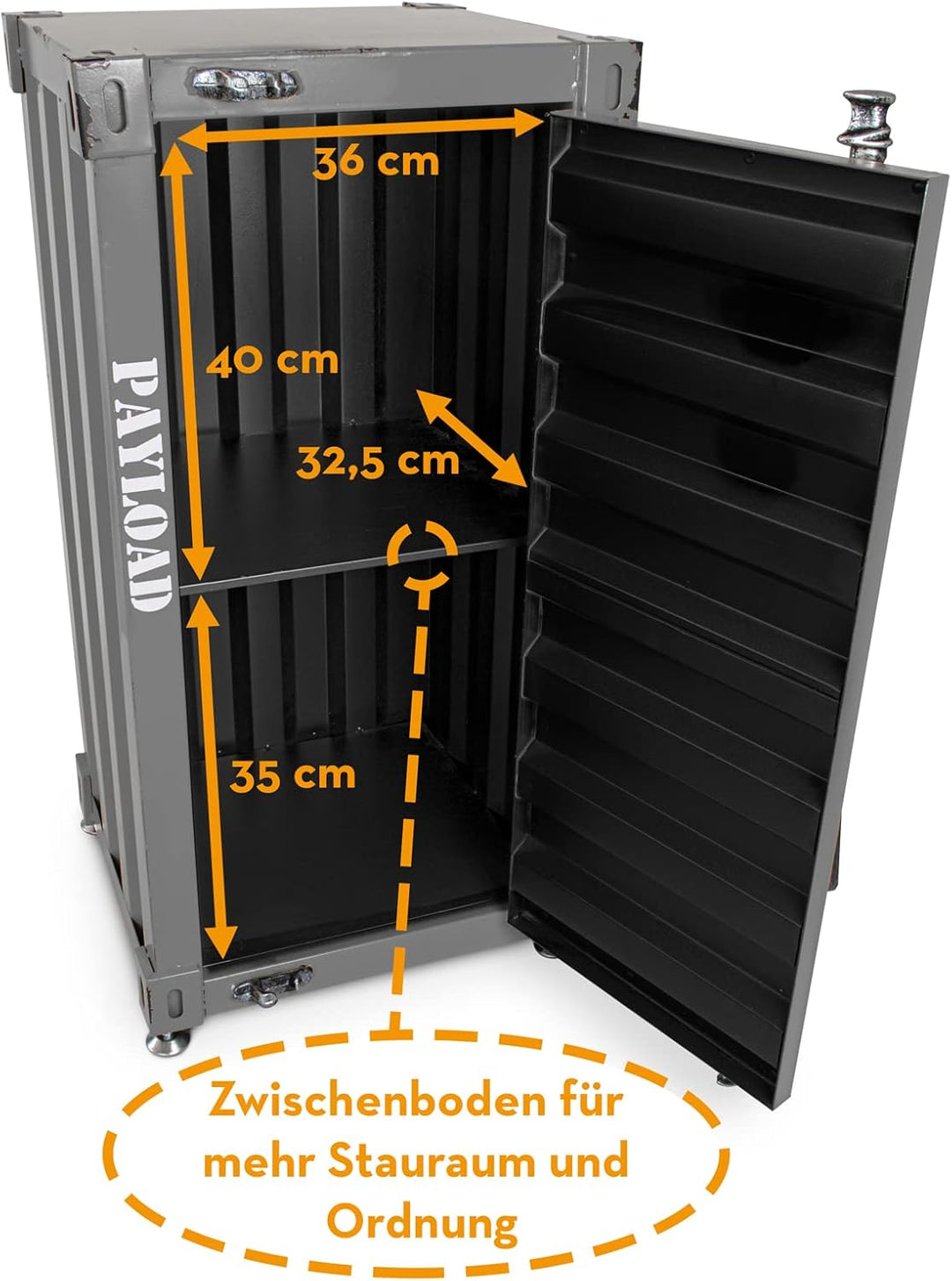 Büttner Kommode Sideboard Highboard Spind Metallschrank Kasten Kommodenschrank Stauraum Regal im Ind