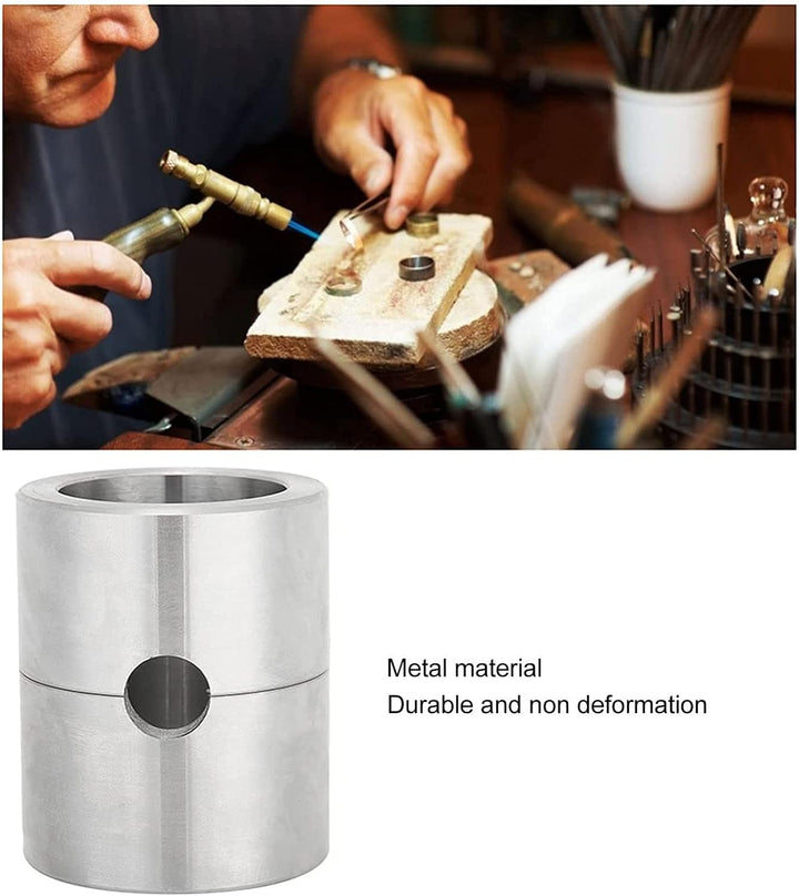 Guss-Sandkasten-Schmelztiegel, Zylindrischer DIY-Schmuckgussbehälter aus Aluminiumlegierung, Schmuck